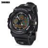SKMEI 1163 Dual Movt Quartz Watch LED Digital Light Luminous Pointer Calendar Chronograph Display Wristwatch
