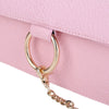 Three Feather Solid Color Lady Inclined Shoulder Bag with Chain Decoration