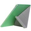 Ultra Slim Removable PU Leather PC Back Cover Smart Sleep Multi-folding Stand for iPad Air