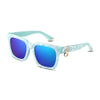 Stylish Female Color Coated Square Frame UV Protection Sunglasses