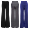 Fashionable Mid Elastic Waist Boot Cut Wide Leg Pants for Women