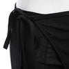 Women Simple Mid Waist Faux Two Piece Asymmetrical Shorts