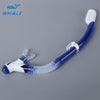 WHALE Snorkeling Scuba Diving Dry Snorkel with Silicone Mouthpiece Purge Valve