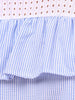 Cute Round Neck Hollow Out Flounced Striped Women's Dress