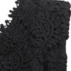 Stylish V-neck Lace Patchwork Pleated Loose T-shirt for Women