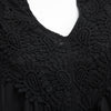 Stylish V-neck Lace Patchwork Pleated Loose T-shirt for Women