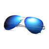 Stylish Male Oval Frame Color Coated Sunglasses