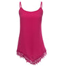 Trendy Spaghetti Strap Irregular Lacework Tank Top for Women