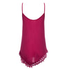 Trendy Spaghetti Strap Irregular Lacework Tank Top for Women