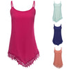 Trendy Spaghetti Strap Irregular Lacework Tank Top for Women