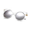 Stylish Ladies Color Coated Round Frame UV Protection Sunglasses
