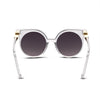 Stylish Ladies Color Coated Round Frame UV Protection Sunglasses