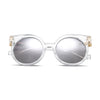 Stylish Ladies Color Coated Round Frame UV Protection Sunglasses