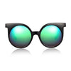 Stylish Ladies Color Coated Round Frame UV Protection Sunglasses