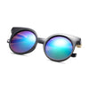 Stylish Ladies Color Coated Round Frame UV Protection Sunglasses