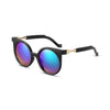 Stylish Ladies Color Coated Round Frame UV Protection Sunglasses