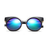 Stylish Ladies Color Coated Round Frame UV Protection Sunglasses