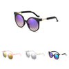 Stylish Ladies Color Coated Round Frame UV Protection Sunglasses
