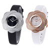 Angela Bos 8009L Women Quartz Watch Flower-shaped Artificial Diamond Dial 5ATM Wristwatch