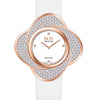 Angela Bos 8009L Women Quartz Watch Flower-shaped Artificial Diamond Dial 5ATM Wristwatch
