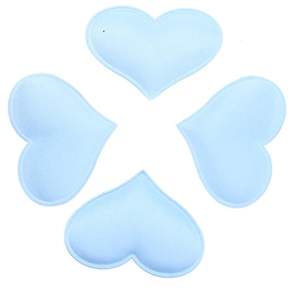 1000pcs Padded Fabric Heart Applique for Wedding Party Decoration Scrapbook Hair Craft