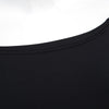 Women Sexy Scoop Collar Short Sleeve Cut Out Pure Color T-Shirt