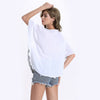 Chic Women's Ethnic Print Bat Sleeve Scoop Neck Blouse