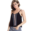 Cami Embroidered Layered Chiffon Tank Top