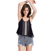 Cami Embroidered Layered Chiffon Tank Top