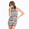 Printed Sleeveless Mock Neck Romper