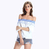 Off The Shoulder Guipure See-Through Blouse