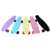 22 Inches Mini Cruiser Banana Style Longboard Pastel Color Board with LED Flashing Wheels