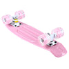 22 Inches Mini Cruiser Banana Style Longboard Pastel Color Board with LED Flashing Wheels