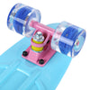 22 Inches Mini Cruiser Banana Style Longboard Pastel Color Board with LED Flashing Wheels