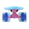 22 Inches Mini Cruiser Banana Style Longboard Pastel Color Board with LED Flashing Wheels