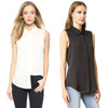 OL Style Brief Turn Down Collar Pure Color Blouse for Women