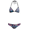 Women Sexy Halter Wirefree Geommetrical Print Low Waist Two Piece Swimwear