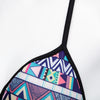 Women Sexy Halter Wirefree Geommetrical Print Low Waist Two Piece Swimwear