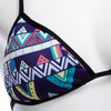 Women Sexy Halter Wirefree Geommetrical Print Low Waist Two Piece Swimwear