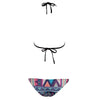 Women Sexy Halter Wirefree Geommetrical Print Low Waist Two Piece Swimwear