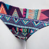 Women Sexy Halter Wirefree Geommetrical Print Low Waist Two Piece Swimwear