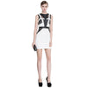 Lace Spliced Sleeveless Work Bodycon Dress