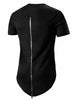 Hip-Hop Stylish Back Zipper Design T-Shirt For Men