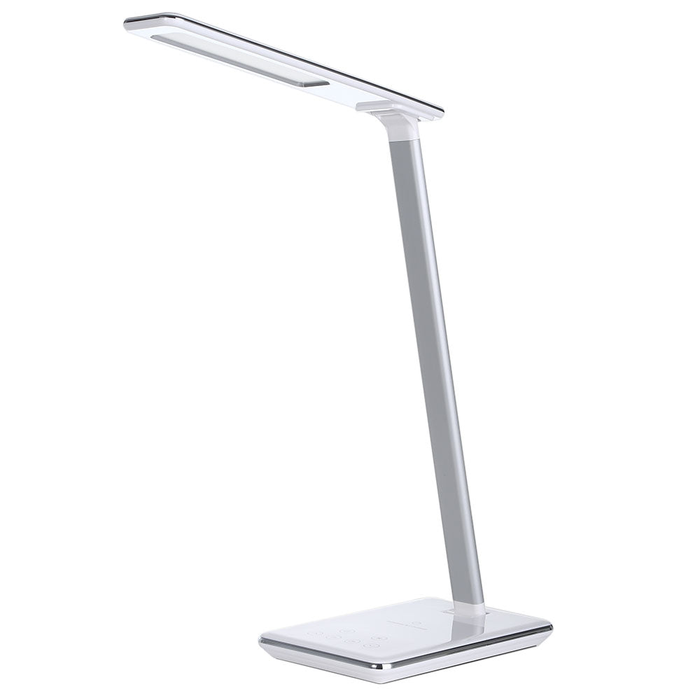 WD102 Folding Eye Protection LED Desk Table Lamp with Qi Wireless Desktop Charger USB Output