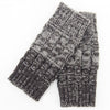 Pair of Chic Crocheted Hemp Flowers Topper Double Sided Knitted Boot Cuffs For Women