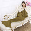 Adults Knitted Mermaid Tail Blanket Soft Sleeping Bag