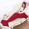 Adults Knitted Mermaid Tail Blanket Soft Sleeping Bag