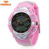 HOSKA HD014B Dual Movt Children Sport Quartz Digital Watch Luminous Day Chronograph Display 5ATM Wristwatch