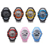 HOSKA HD014B Dual Movt Children Sport Quartz Digital Watch Luminous Day Chronograph Display 5ATM Wristwatch