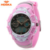 HOSKA HD014S Dual Movt Children Sport Quartz Digital Watch Luminous Day Chronograph Display 5ATM Wristwatch